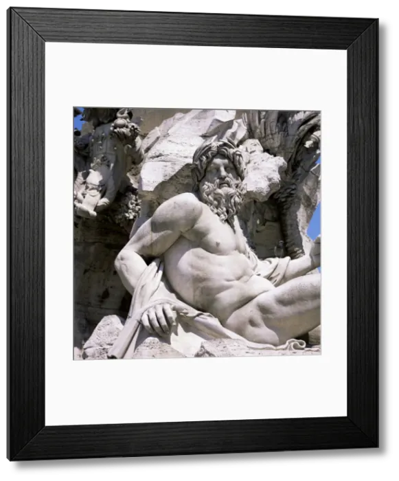Framed Print : Giacomo della Portas statue Framed Print : Giacomo della Portas statue