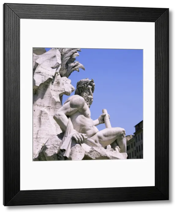 Framed Print : Giacomo della Portas statue Framed Print : Giacomo della Portas statue