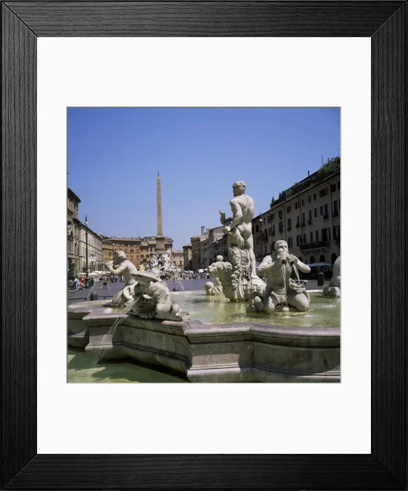 Framed Print : Fountains, Piazza Navona Framed Print : Fountains, Piazza Navona