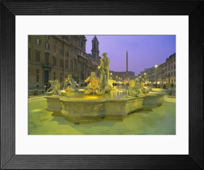 Framed Print : Fountain, Piazza Navona Framed Print : Fountain, Piazza Navona