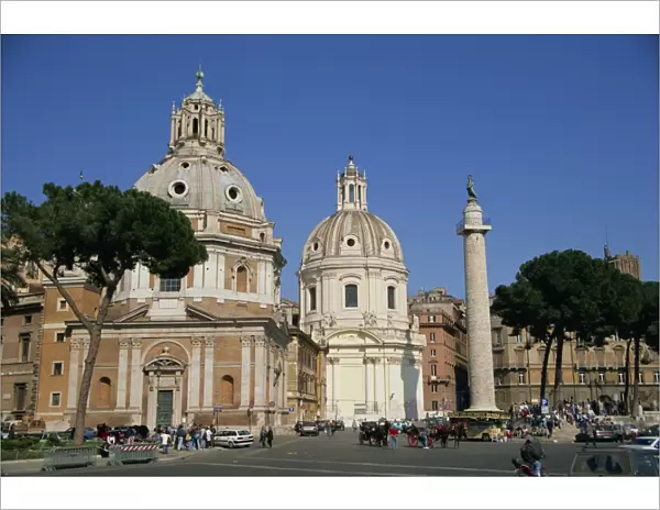 S Maria di Loreto ands Nome di Maria and Trajans Column in Rome