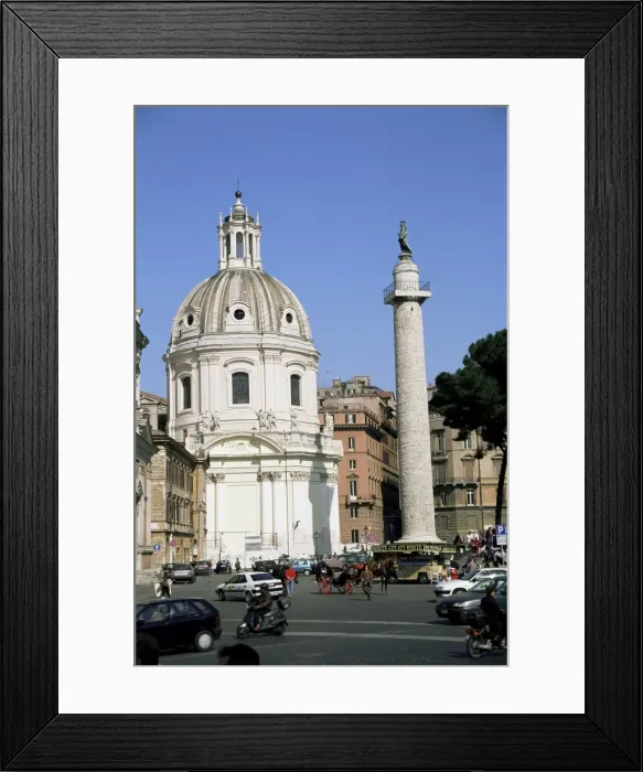 Framed Print : Santissimo Nome di Maria and Trajans Column Framed Print : Santissimo Nome di Maria and Trajans Column