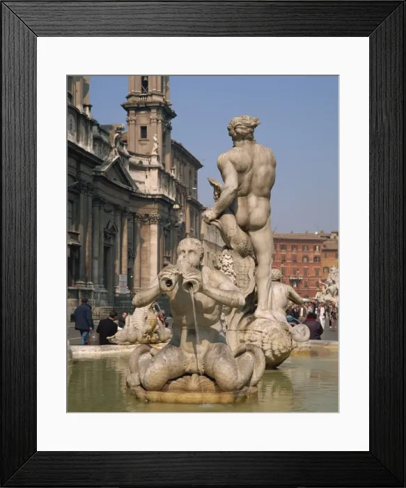 Framed Print : The fountain in the Piazza Navona in Rome Framed Print : The fountain in the Piazza Navona in Rome