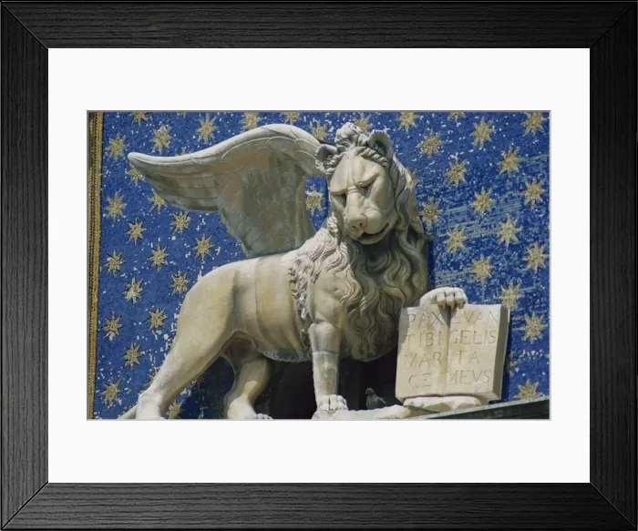 Framed Print : Close-up of the Lion of St Framed Print : Close-up of the Lion of St