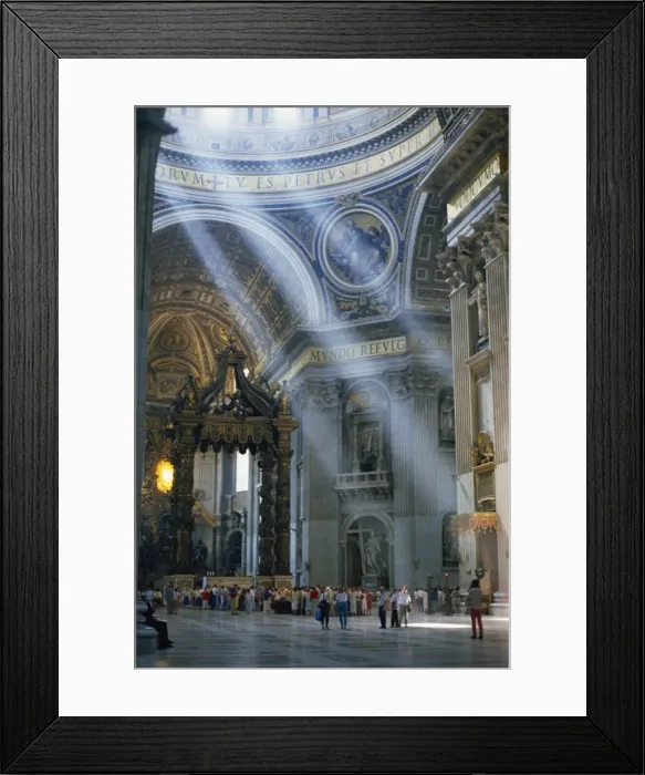 Framed Print : Tourists in the interior of St Framed Print : Tourists in the interior of St