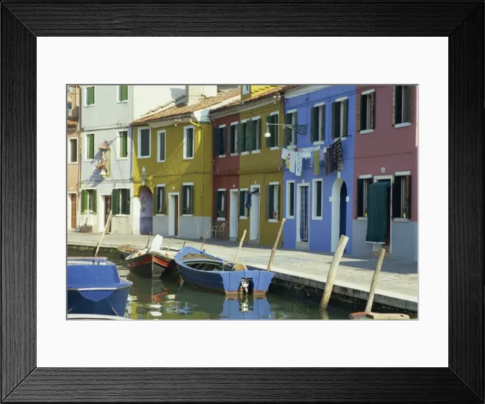 Framed Print : Painted house facades Framed Print : Painted house facades