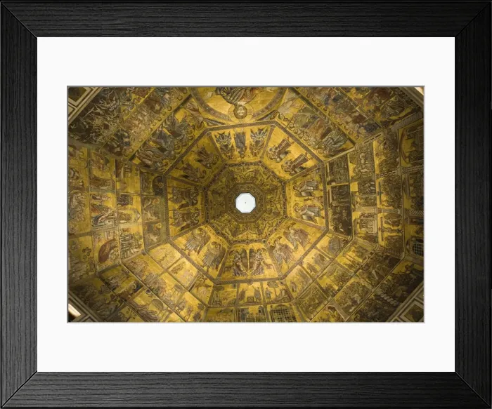 Framed Print : Mosaic ceiling of dome of the Battistero (Baptistry) Framed Print : Mosaic ceiling of dome of the Battistero (Baptistry)