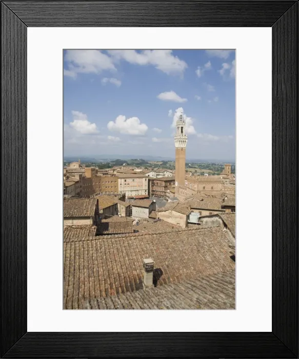 Framed Print : View of the Piazza del Campo and the Palazzo Pubblico Framed Print : View of the Piazza del Campo and the Palazzo Pubblico