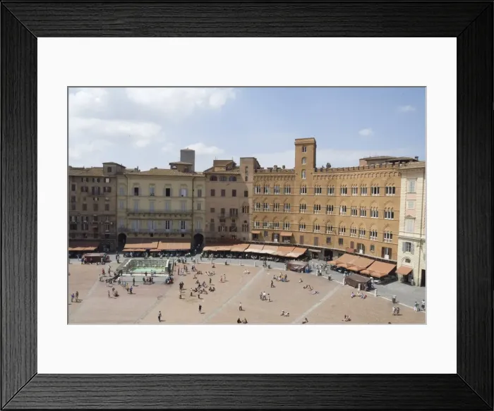 Framed Print : View of the Piazza del Campo