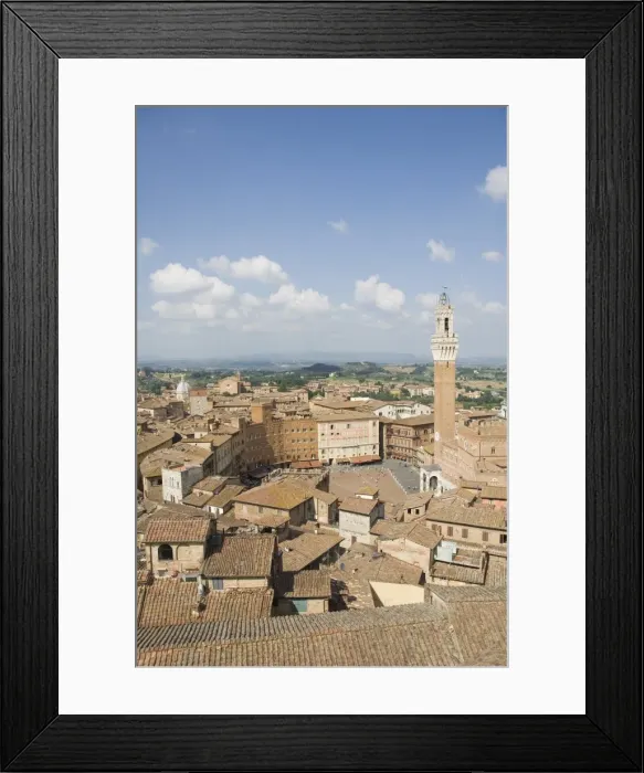 Framed Print : View of the Piazza del Campo and the Palazzo Pubblico Framed Print : View of the Piazza del Campo and the Palazzo Pubblico
