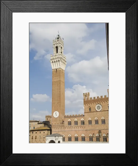Framed Print : View of the Palazzo Pubblico with its amazing bell tower Framed Print : View of the Palazzo Pubblico with its amazing bell tower