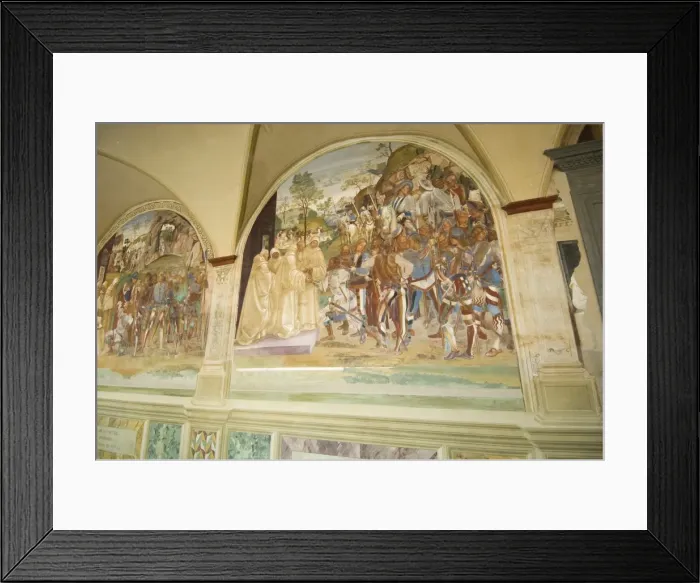 Framed Print : Benedictine Monastery famous for frescoes in cloisters Framed Print : Benedictine Monastery famous for frescoes in cloisters