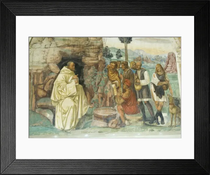 Framed Print : Benedictine Monastery famous for frescoes in cloisters Framed Print : Benedictine Monastery famous for frescoes in cloisters