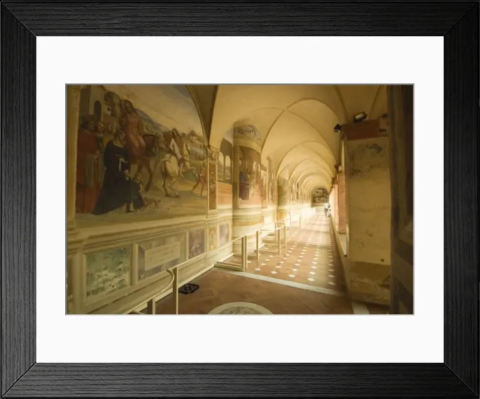 Framed Print : Benedictine Monastery famous for frescoes in cloisters