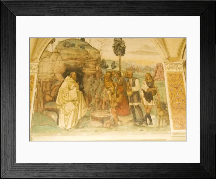 Framed Print : Benedictine Monastery famous for frescoes in cloisters Framed Print : Benedictine Monastery famous for frescoes in cloisters