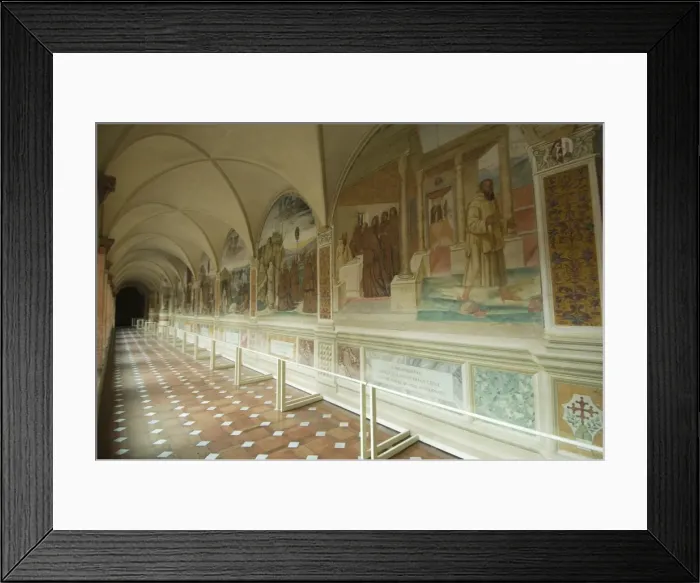 Framed Print : Benedictine Monastery famous for frescoes in cloisters