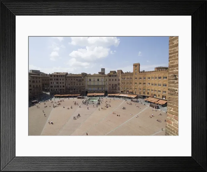 Framed Print : View of the Piazza del Campo, Siena, UNESCO World Heritage Site, Tuscany, Italy, Europe