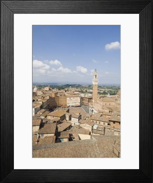Framed Print : View of the Piazza del Campo and the Palazzo Pubblico Framed Print : View of the Piazza del Campo and the Palazzo Pubblico