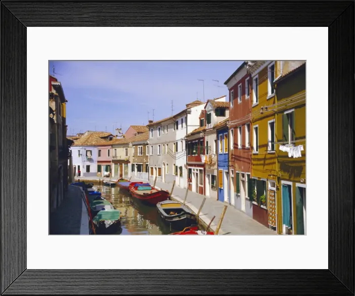 Framed Print : Canal in Burano Framed Print : Canal in Burano