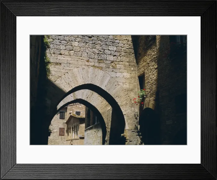 Framed Print : Archways, San Gimignano
