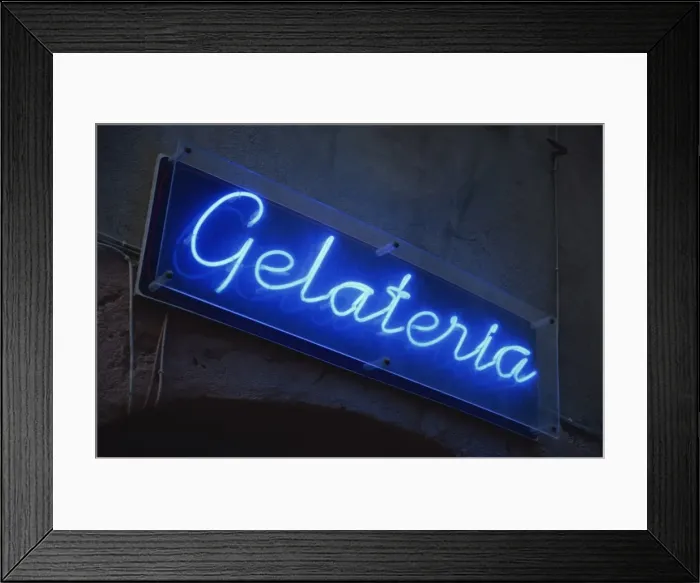 Framed Print : Neon Gelateria sign Framed Print : Neon Gelateria sign