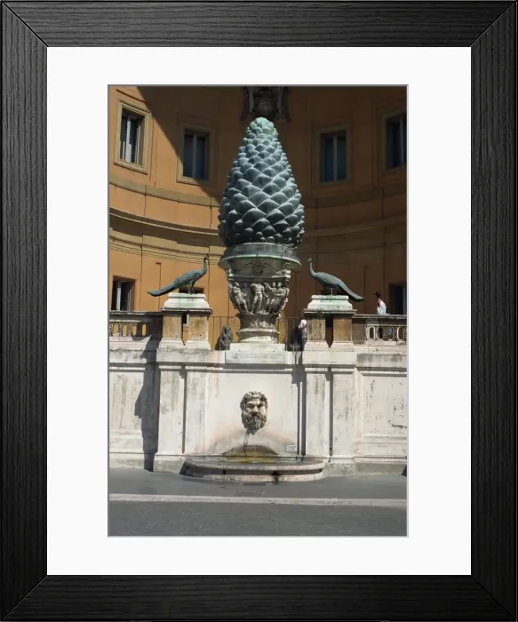 Framed Print : The Pigna statue and fountain in the Vatican Museum in the Vatican Framed Print : The Pigna statue and fountain in the Vatican Museum in the Vatican