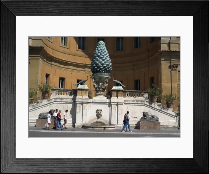 Framed Print : The Pigna statue and fountain in the Vatican Museum in the Vatican Framed Print : The Pigna statue and fountain in the Vatican Museum in the Vatican