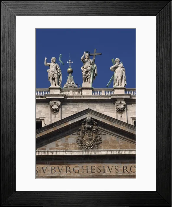 Framed Print : Detail of statues on the roof of St Framed Print : Detail of statues on the roof of St