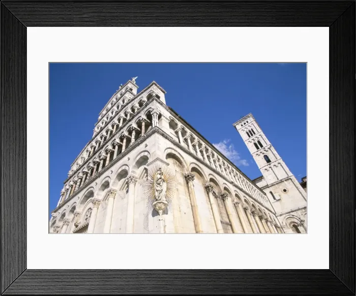 Framed Print : Low angle view of San Michele in Foro - Madonna Framed Print : Low angle view of San Michele in Foro - Madonna