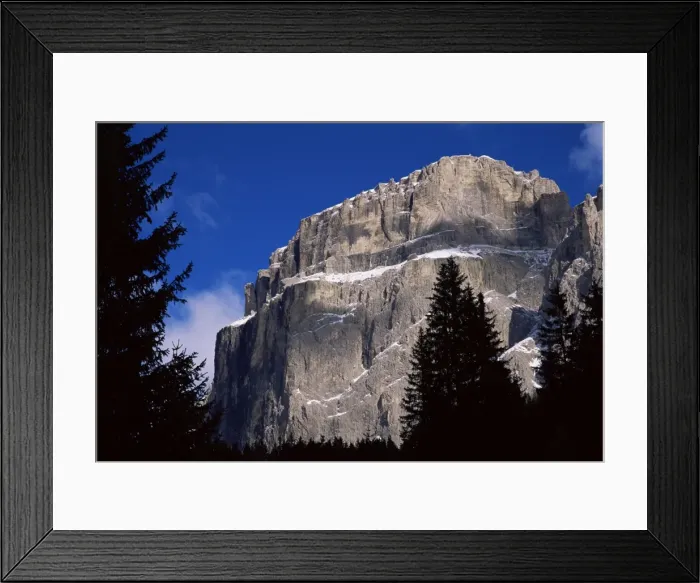 Framed Print : Mountains in the Passo Sella near ski resort of Val Gardena Framed Print : Mountains in the Passo Sella near ski resort of Val Gardena
