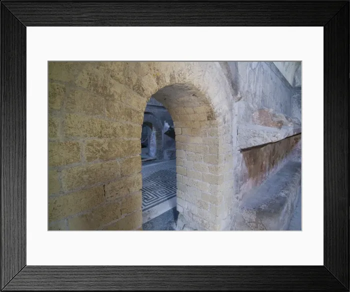 Framed Print : Interior and mosaic at Herculaneum Framed Print : Interior and mosaic at Herculaneum