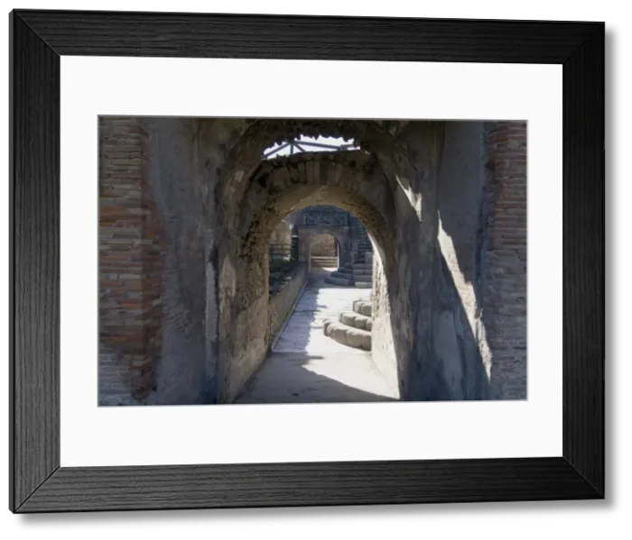 Framed Print : View into the Theatre at the ruins of Pompeii Framed Print : View into the Theatre at the ruins of Pompeii