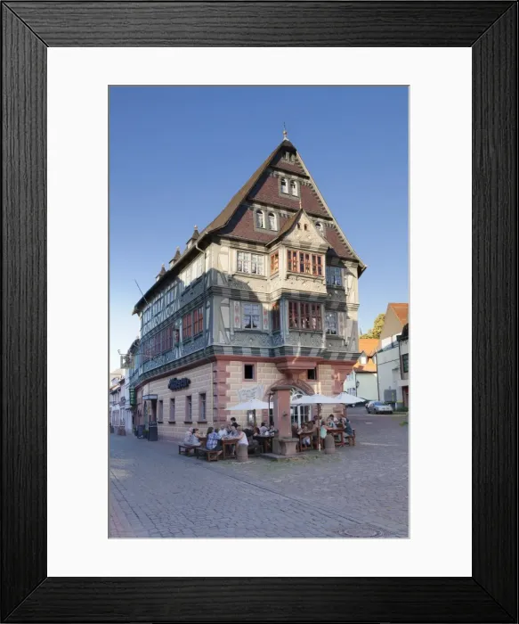 Framed Print : Tavern in a half-timbered house, old town of Miltenberg, Franconia, Bavaria, Germany Framed Print : Tavern in a half-timbered house, old town of Miltenberg, Franconia, Bavaria, Germany