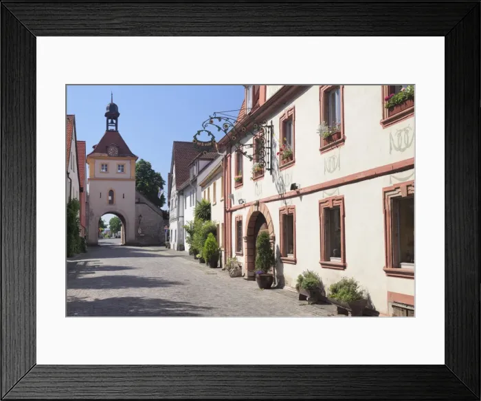 Framed Print : Ochsenfurter Tor Gate, main street, wine village of Sommerhausen, Mainfranken, Lower Franconia Framed Print : Ochsenfurter Tor Gate, main street, wine village of Sommerhausen, Mainfranken, Lower Franconia