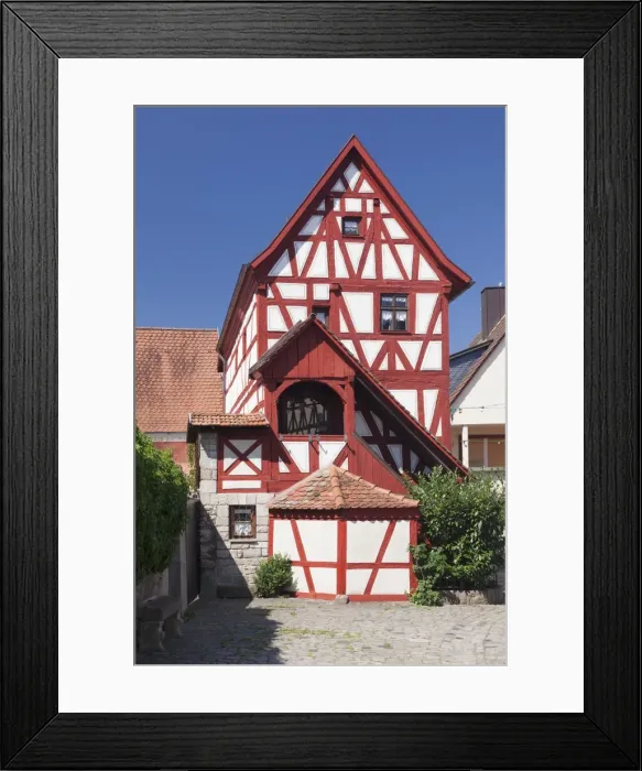 Framed Print : Old Bureau of Standards, Wine village of Sommerhausen, Mainfranken, Lower Franconia Framed Print : Old Bureau of Standards, Wine village of Sommerhausen, Mainfranken, Lower Franconia