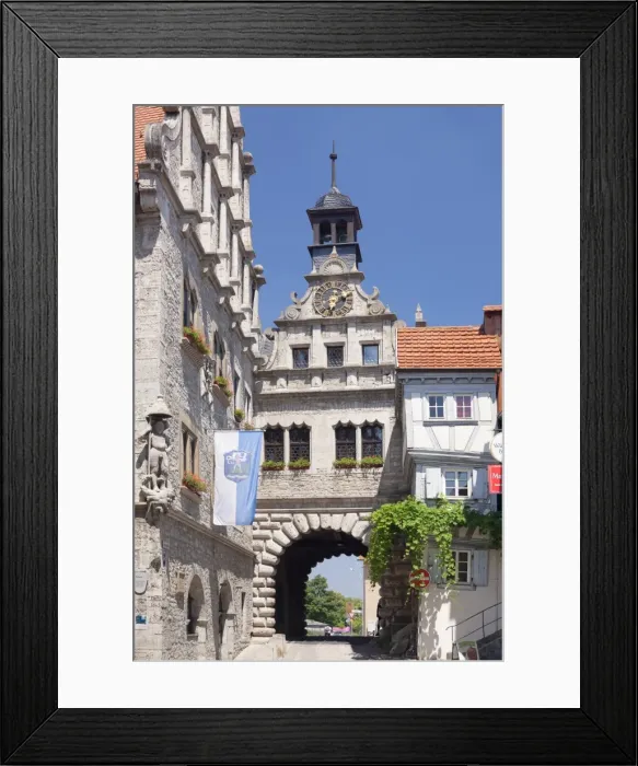 Framed Print : Maintor gate, Town Hall, Marktbreit, Lower Franconia, Bavaria, Germany, Europe Framed Print : Maintor gate, Town Hall, Marktbreit, Lower Franconia, Bavaria, Germany, Europe