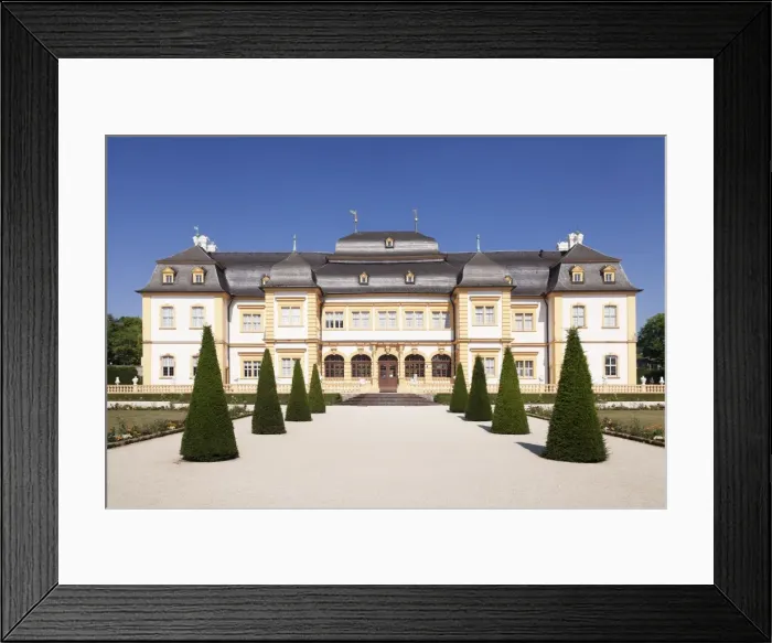 Framed Print : Schloss Veitshoechheim Castle, Roccoco garden, Veitshoechheim, Mainfranken, Lower Franconia