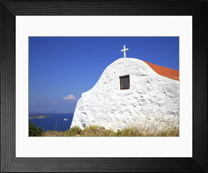 Framed Print : Small church, Patmos, Dodecanese, Greek Islands, Greece, Europe Framed Print : Small church, Patmos, Dodecanese, Greek Islands, Greece, Europe