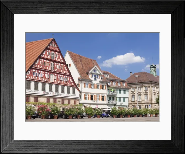 Framed Print : Kielmeyer House and new Town Hall at the market place, Esslingen, Baden-Wurttemberg Framed Print : Kielmeyer House and new Town Hall at the market place, Esslingen, Baden-Wurttemberg