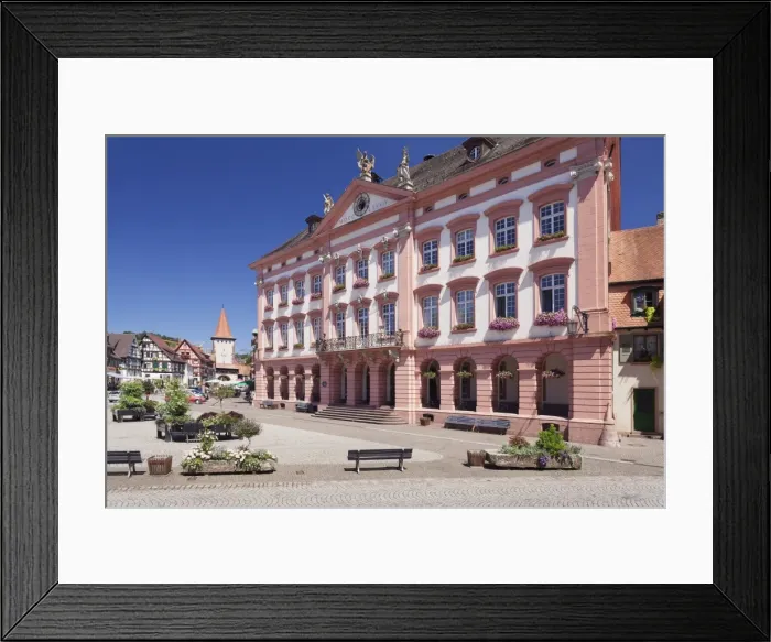 Framed Print : Town Hall on the market square, Obertorturm tower, Gengenbach, Kinzigtal Valley, Black Forest Framed Print : Town Hall on the market square, Obertorturm tower, Gengenbach, Kinzigtal Valley, Black Forest