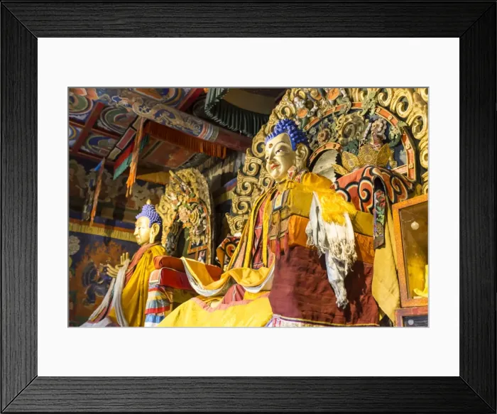 Framed Print : Golden Buddha statues, Baruun Zuu temple, Erdene Zuu Khiid, Monastery, Kharkhorin (Karakorum) Framed Print : Golden Buddha statues, Baruun Zuu temple, Erdene Zuu Khiid, Monastery, Kharkhorin (Karakorum)
