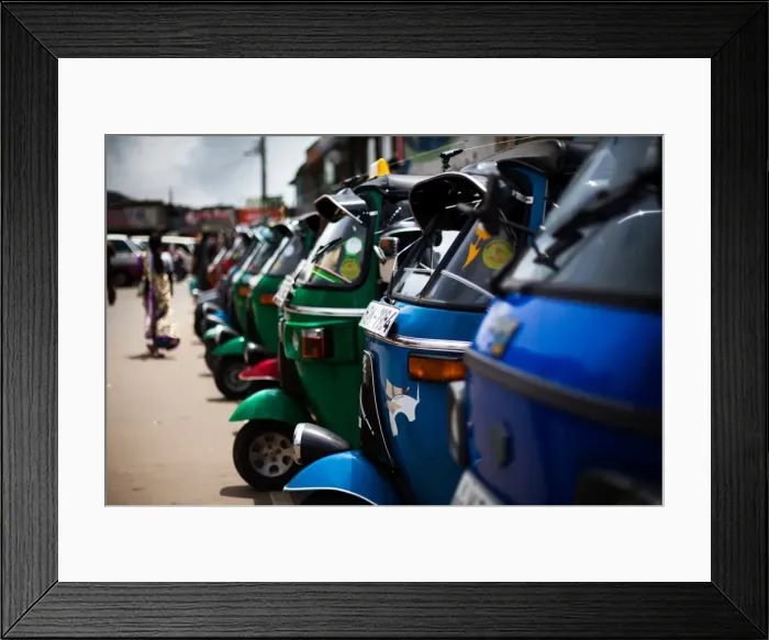 Framed Print : Tuk tuks, Sri Lanka, Asia Framed Print : Tuk tuks, Sri Lanka, Asia