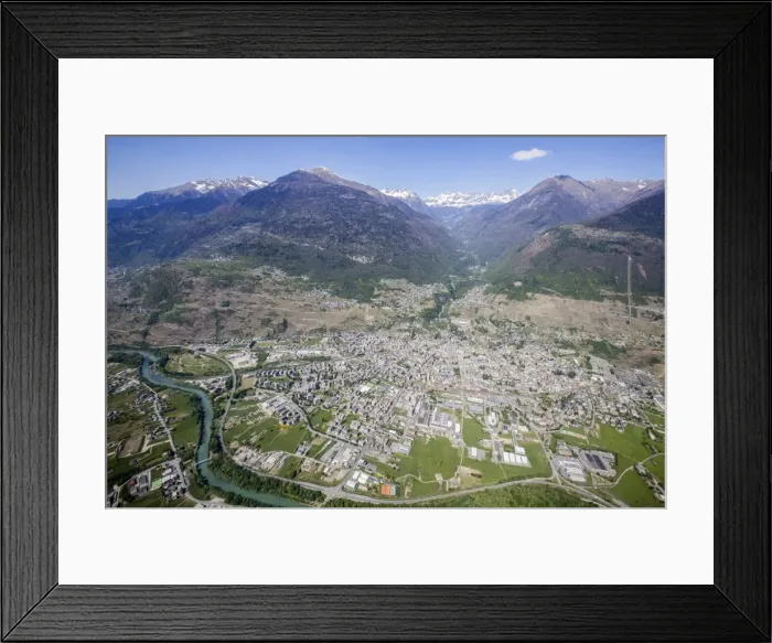 Framed Print : Aerial view of Sondrio and Bernina Group, Lower Valtellina, Lombardy, Italy, Europe Framed Print : Aerial view of Sondrio and Bernina Group, Lower Valtellina, Lombardy, Italy, Europe