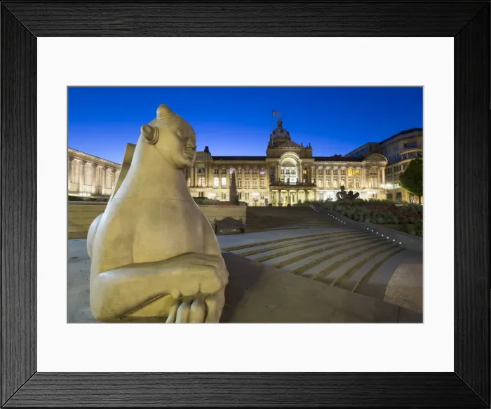 Framed Print : Council House (Birmingham City Council) at night, Victoria Square, Birmingham, West Midlands