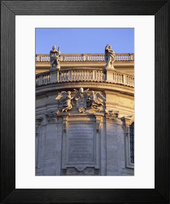 Framed Print : Detail of exterior of Santa Maria Maggiore Framed Print : Detail of exterior of Santa Maria Maggiore