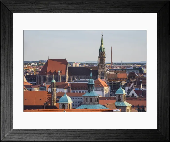 Framed Print : View over the medieval center of the town of Nuremberg, Bavaria, Germany, Europe Framed Print : View over the medieval center of the town of Nuremberg, Bavaria, Germany, Europe