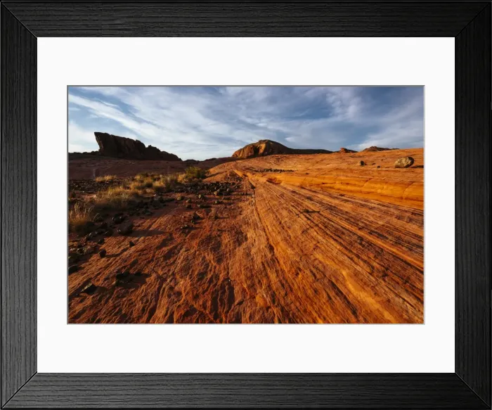 Framed Print : Geology at dusk in Valley of Fire State Park, Nevada, United States of America, North Framed Print : Geology at dusk in Valley of Fire State Park, Nevada, United States of America, North