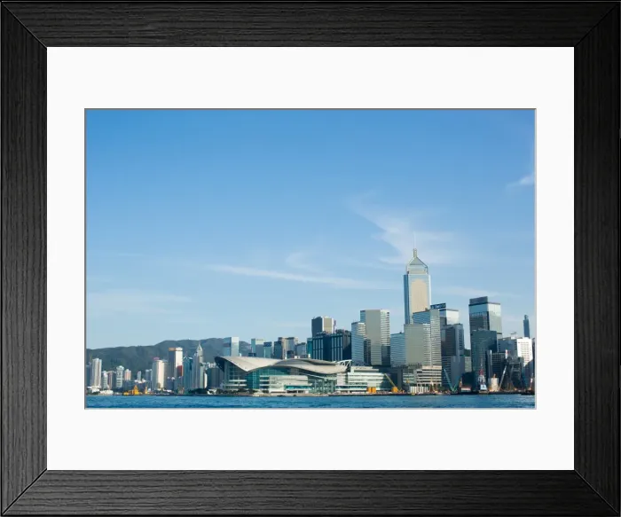 Framed Print : Hong Kong skyline taken from Kowloon, Hong Kong, China, Asia Framed Print : Hong Kong skyline taken from Kowloon, Hong Kong, China, Asia
