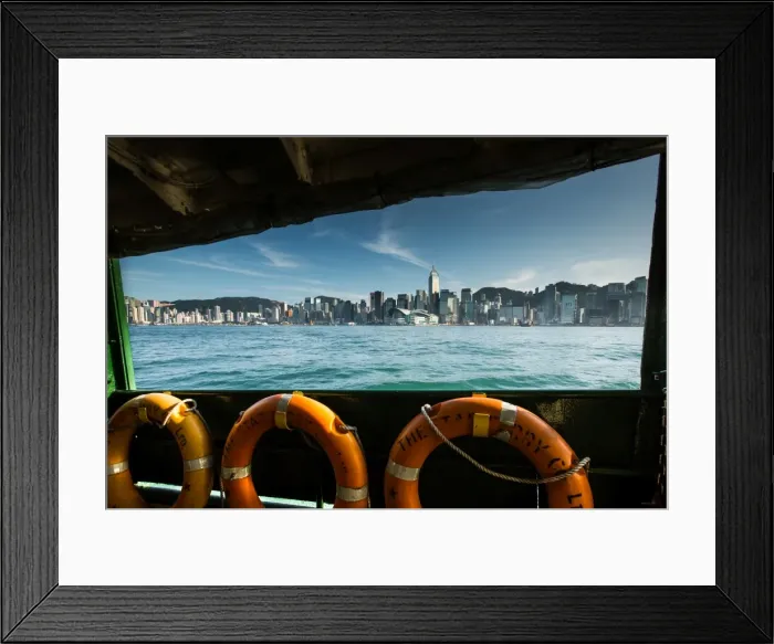 Framed Print : Hong Kong from Star Ferry, Hong Kong, China, Asia Framed Print : Hong Kong from Star Ferry, Hong Kong, China, Asia