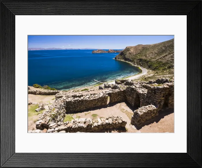 Framed Print : Palacio del Inca at Chincana Ruins, Inca ruins on Isla del Sol (Island of the Sun) Framed Print : Palacio del Inca at Chincana Ruins, Inca ruins on Isla del Sol (Island of the Sun)